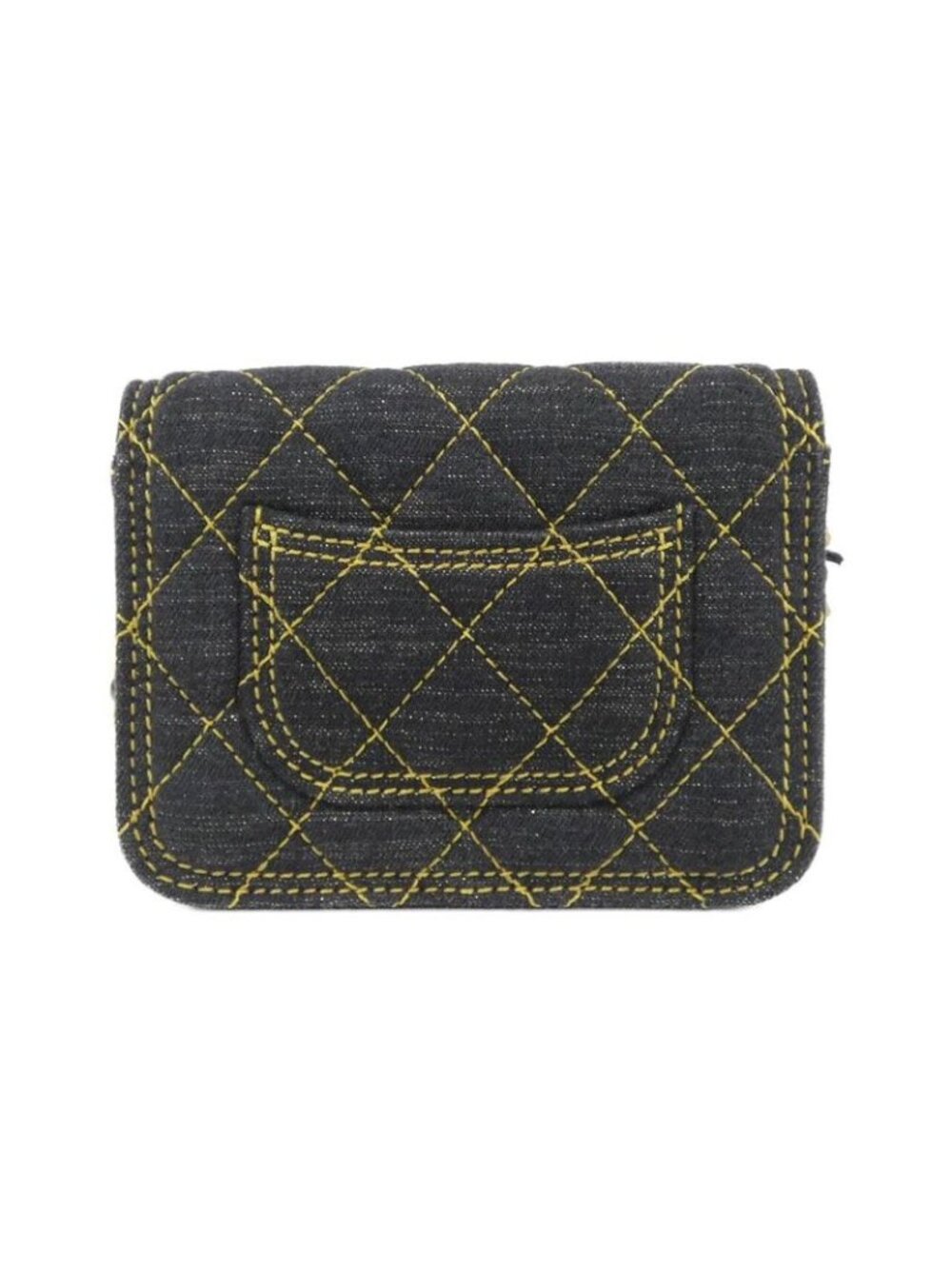 Chanel Chain Clutch Denim Black Mat - Picture 2 of 10